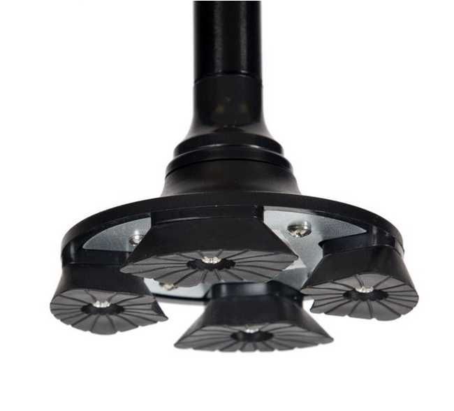 Бастун с фенерче, Сгъваем със светлина, алуминиев, 4 крачета