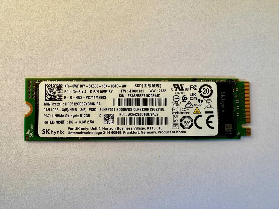 SSD 512GB NVMe M.2  – SK Hynix 2280