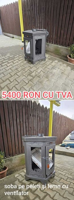 soba pe peleti si lemne