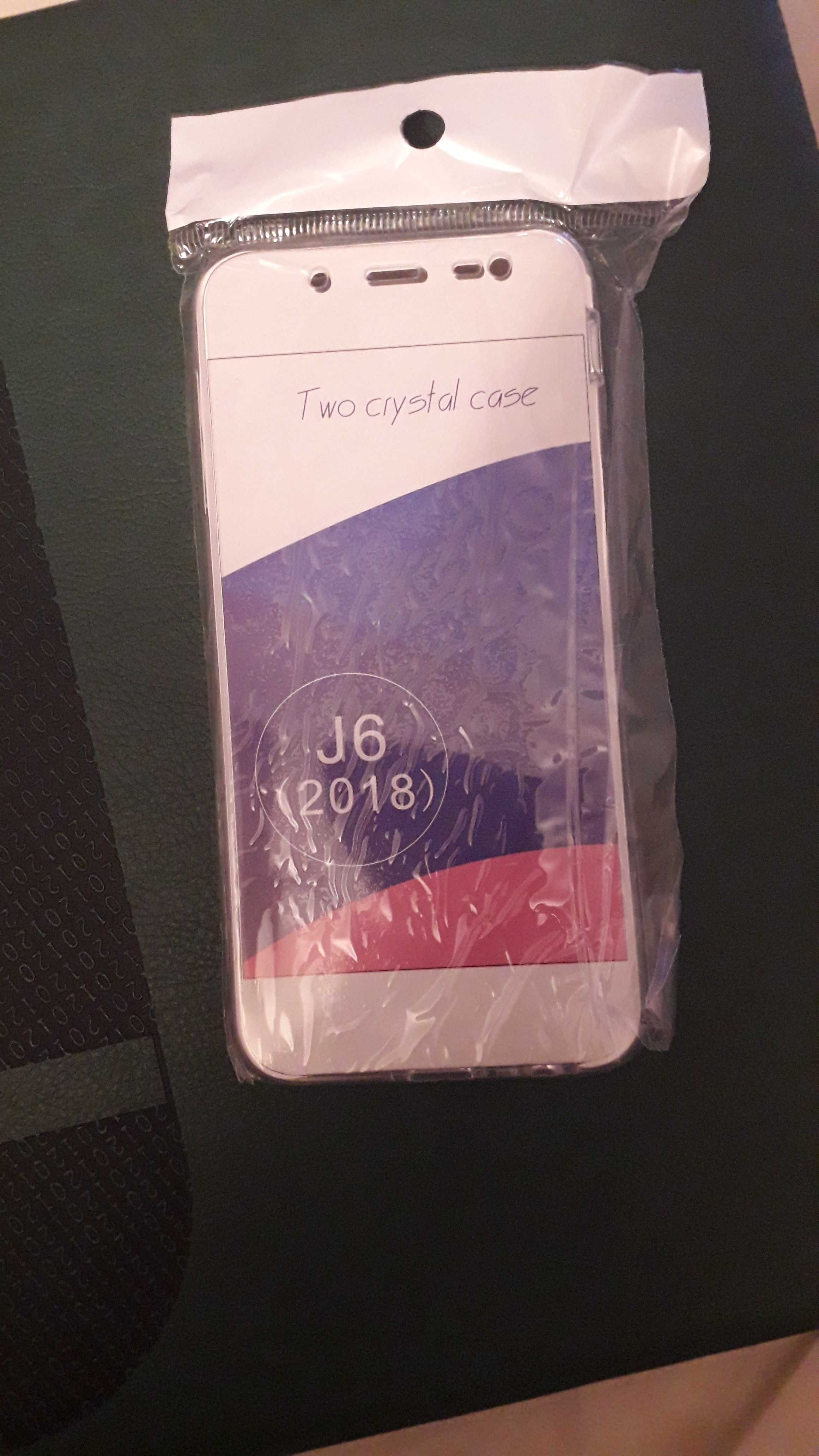 husa dubla samsung j6 2019 flip case transparent