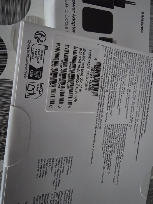 Samsung 45W оригинален адаптер с оригинален кабел,запечатани