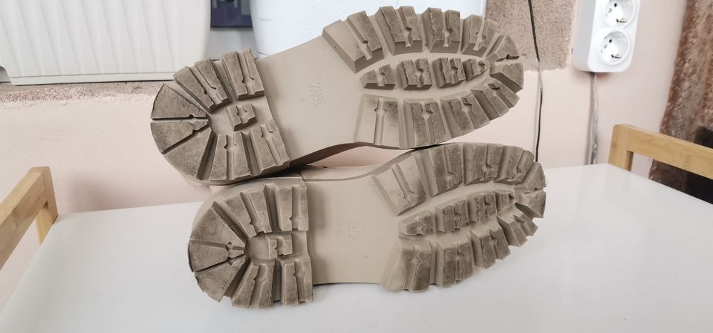 Дамски ботуши Zara 38н.Естествена кожа