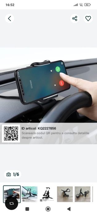 Suport auto universal pentru telefoanele mobile