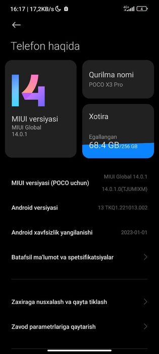 Poco x3 pro 8+5 ga 256 tali kar dak bor