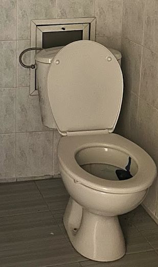 обзавеждане за баня: душ и смесител- нови, тоалетна чиния - използвани