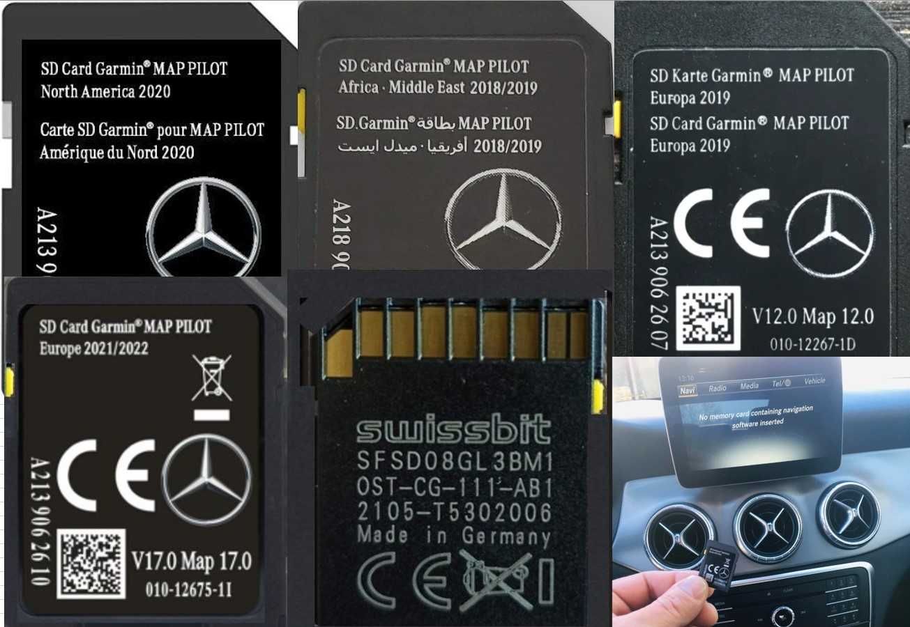 2024 СД карта навигация Mercedes Мерцедес Sd Card пин код map update