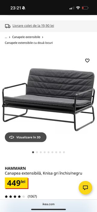Canapea extensibila ikea