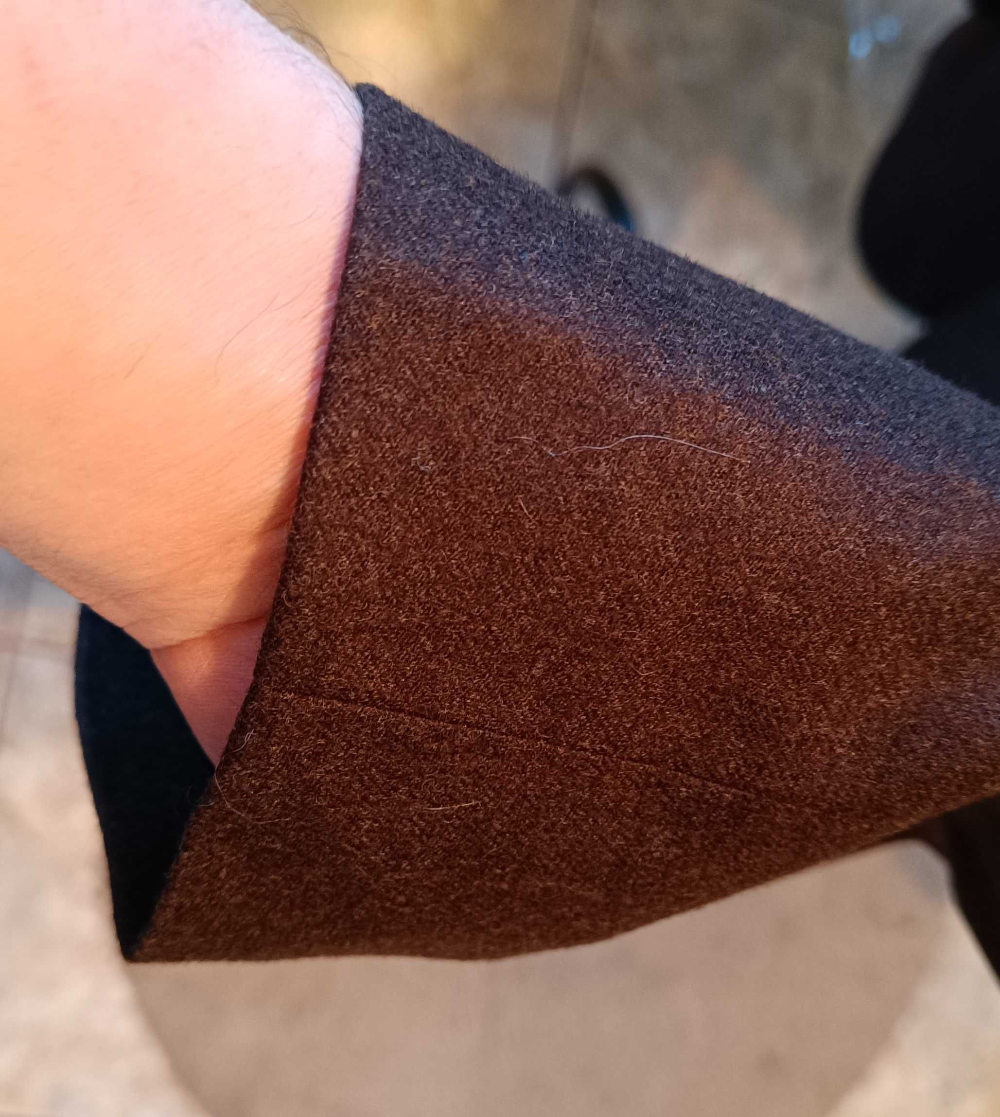 Sacou blazer slim 46 S de lux Atelier Torino lana moale de Alpaca maro