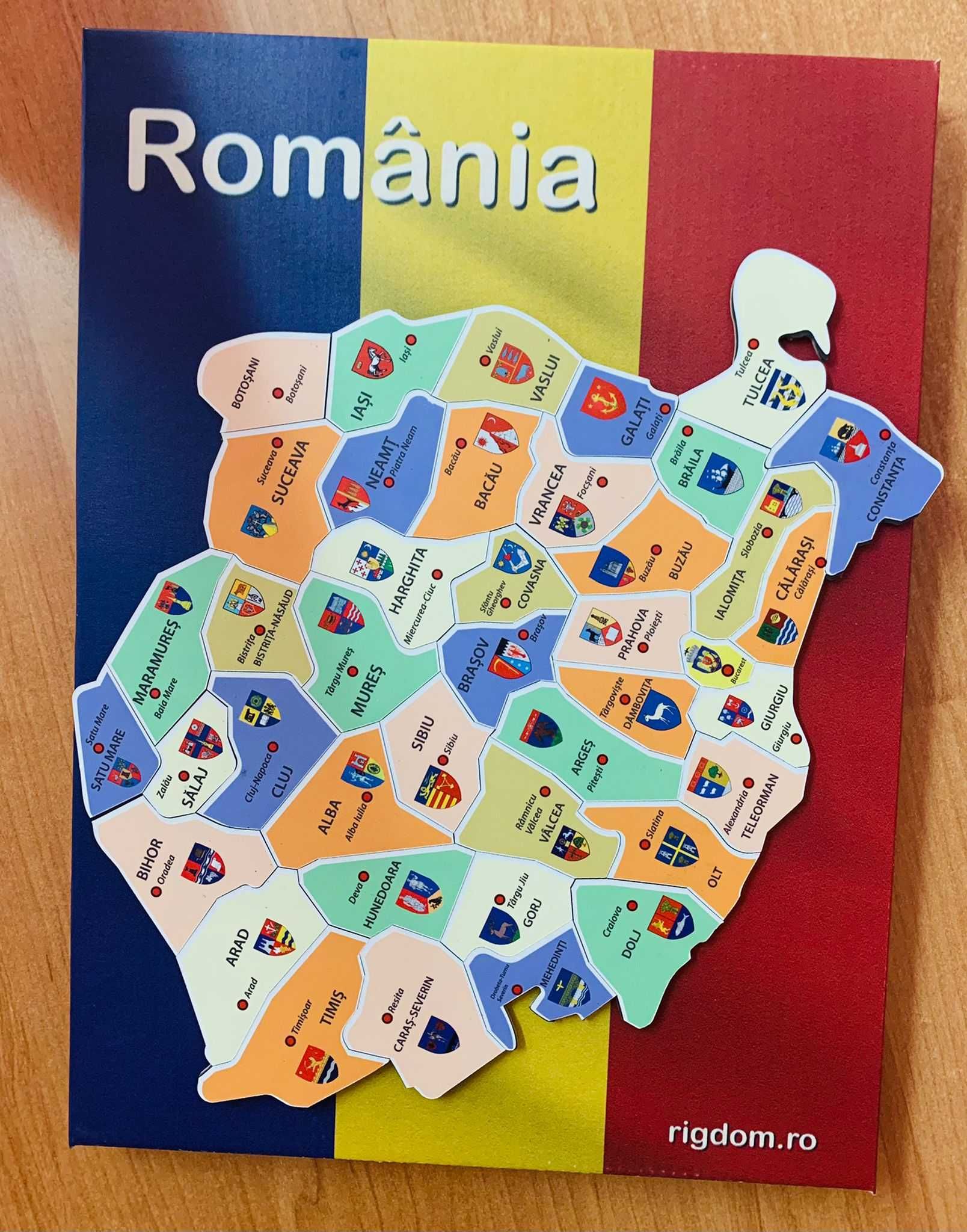 harta Romaniei pe judete magnetica