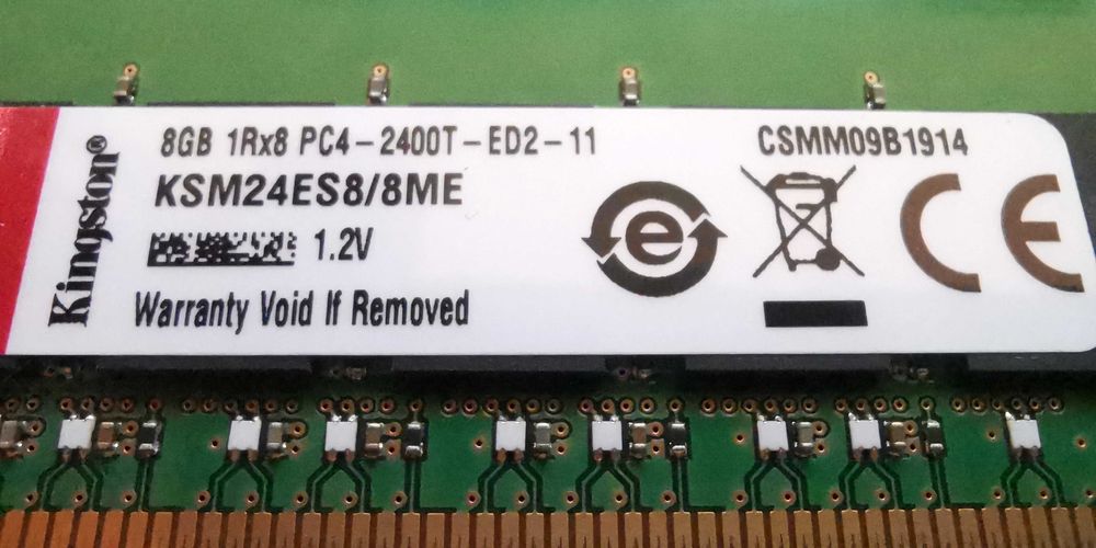 памет RAM Kingston 16Gb (8GB x2) DDR4 2400 UDIMM, ECC unbuffered