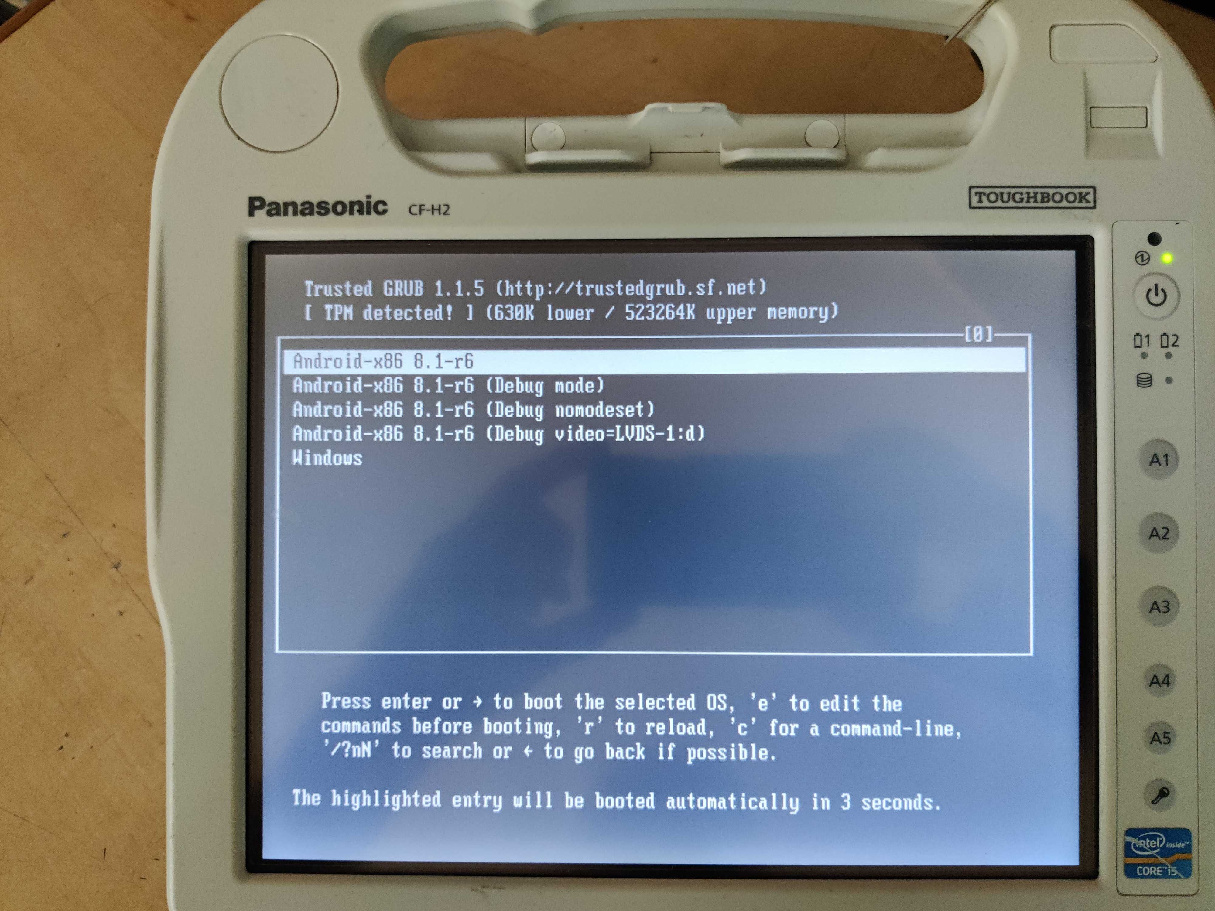 Panasonic CF-H2 toughbook tableta windows