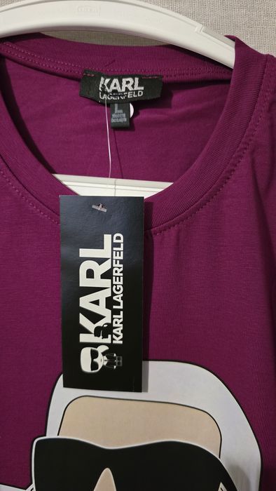 Tricou Karl Lagerfeld, mov, marimea XL