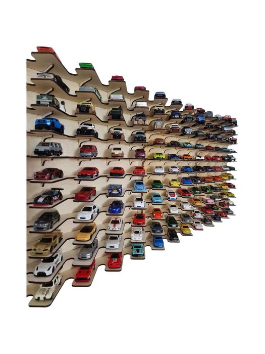 3 x Suport display raft masinute la 45 grade hot wheels