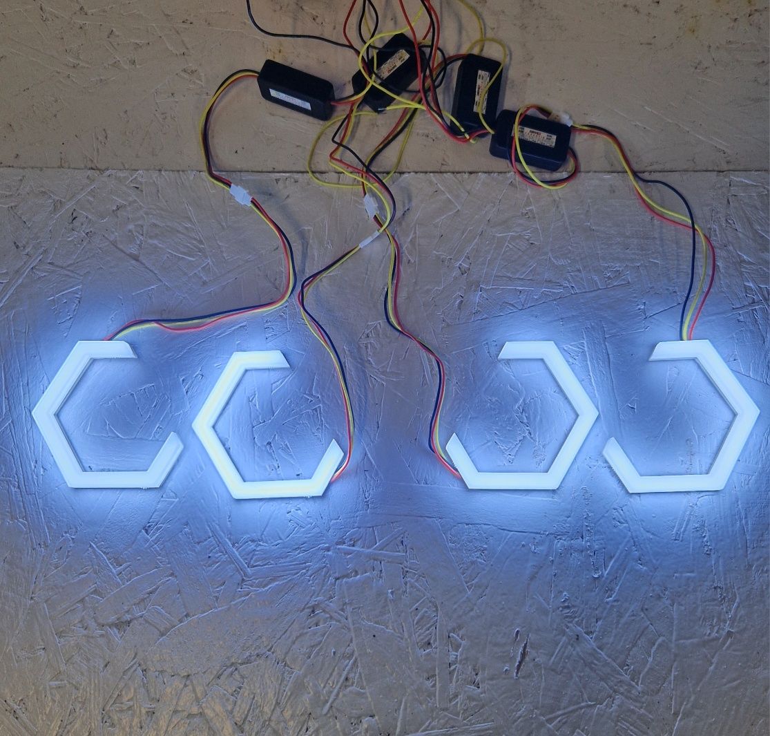 BMW LED Angel Eyes L- shape ангелски очи bmw