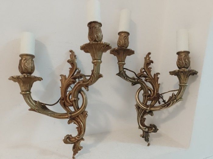 Pereche aplice din bronz,superbe obiecte decor