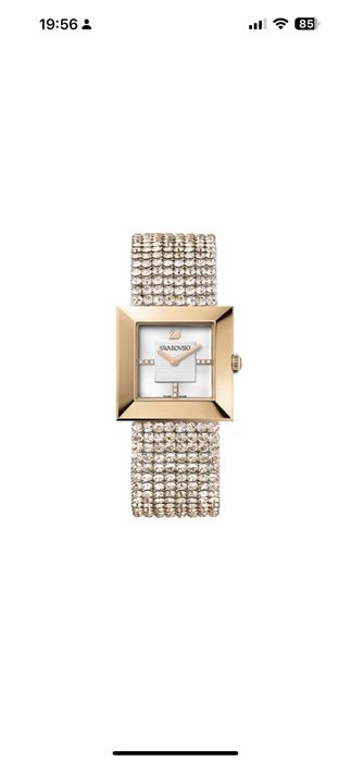 Swarovski Elis Mini Ceas piele cristale auriu