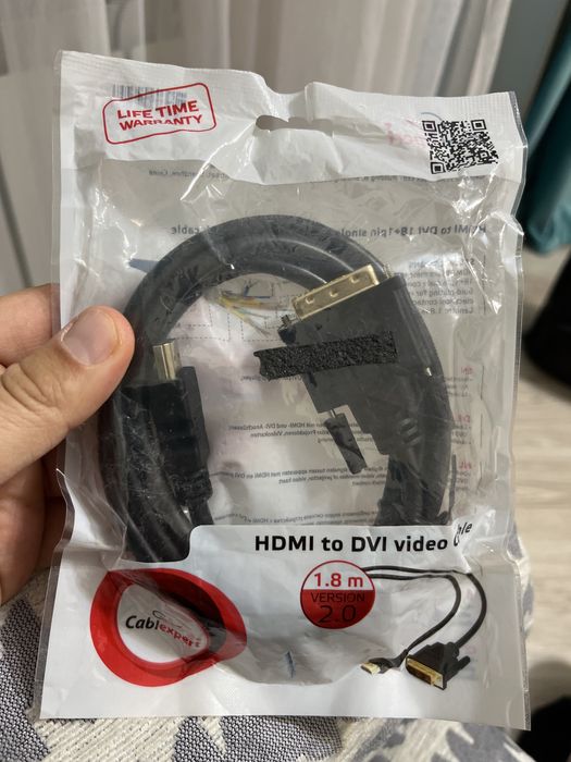 Продам кабель hdmi to dvi 1.8 m