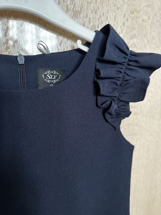 Синий сарафан школьный 116 см