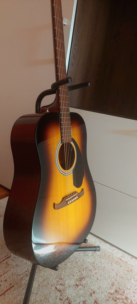 Акустична китара Fender FA-125 SB (bone nut) + чанта, стойка и струни