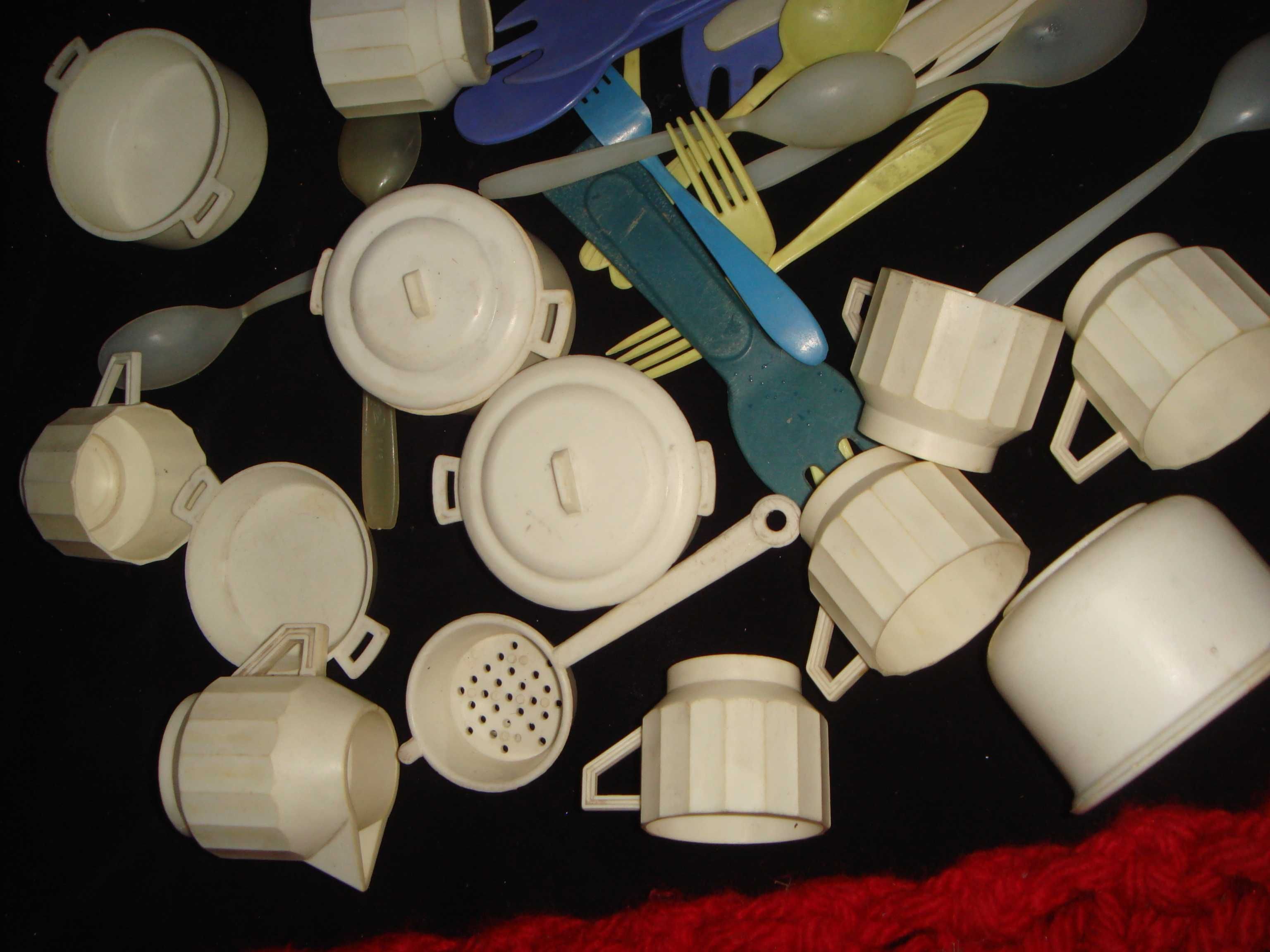 Детские СССР игрушки Большой набор посуды кастрюли-сковородки-ложки