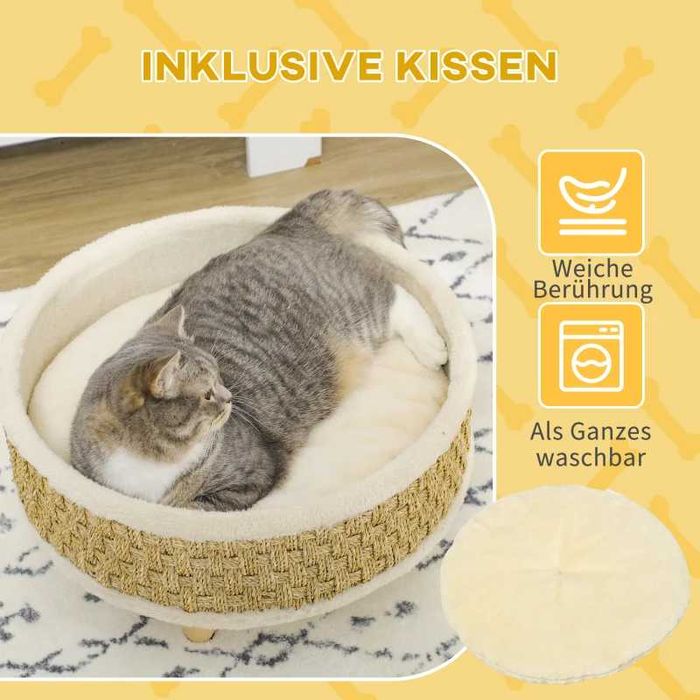 Легло за домашни любимци PawHut за котки и кучета