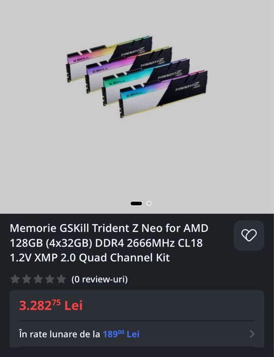 Memorie RAM G.SKILL TridentZ Neo 128GB 3600Mhz DDR4