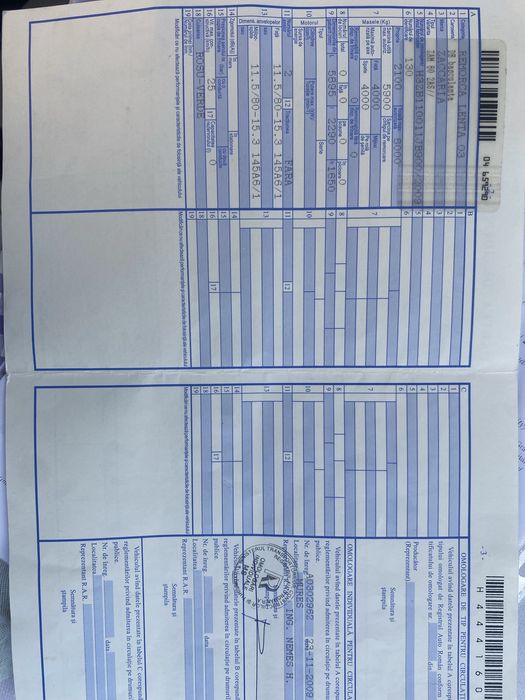 Remorca 6 t  cu acte