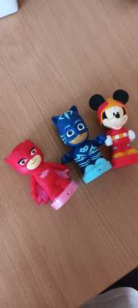Figurine de jucarie PJMASKS eroi in pijamale si Mickey Mouse