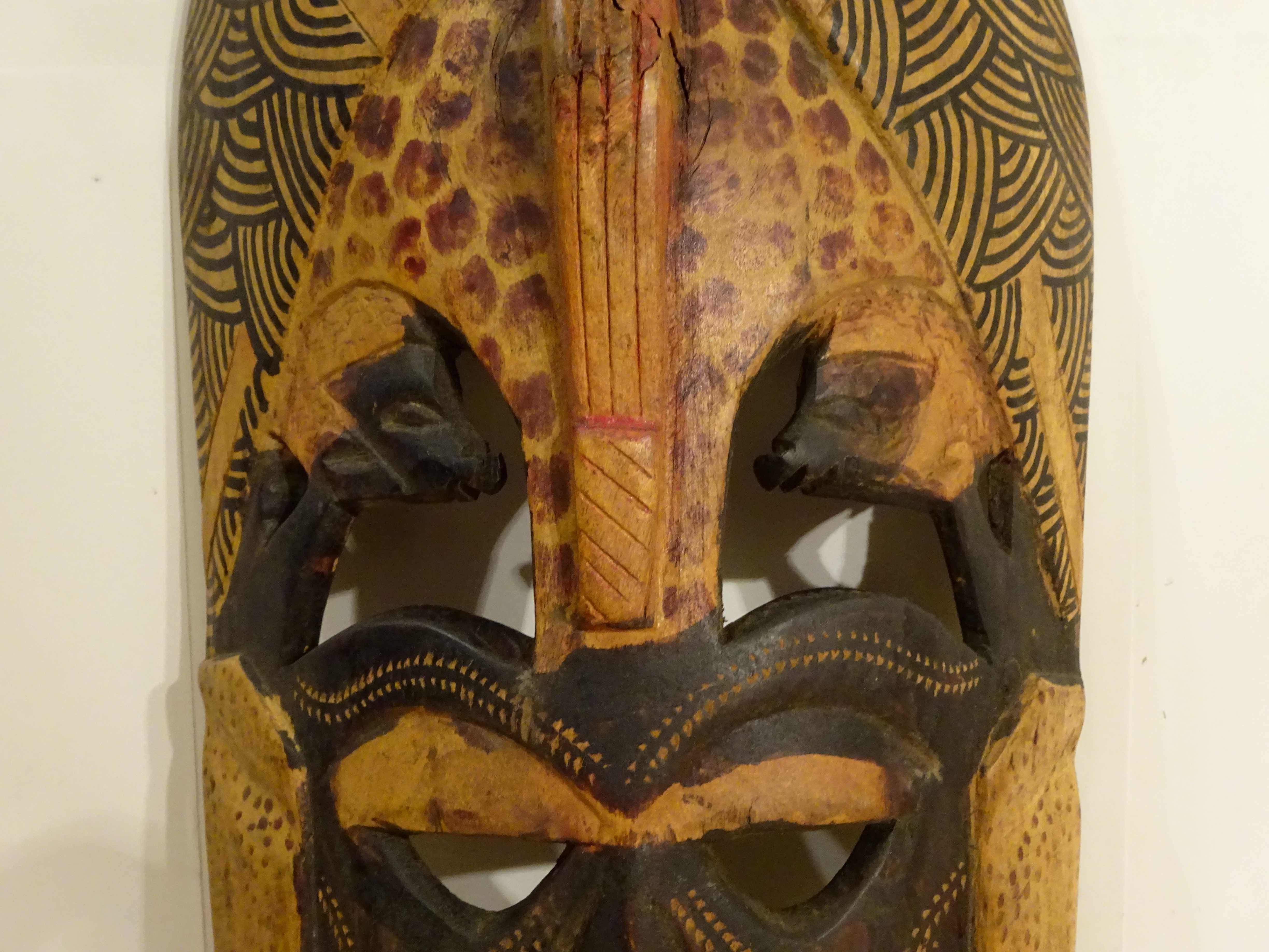Masca africana tribala veche |razboinic Masai| Rara
