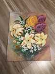 Pictura acrilica buchet de flori -24 x 30 cm