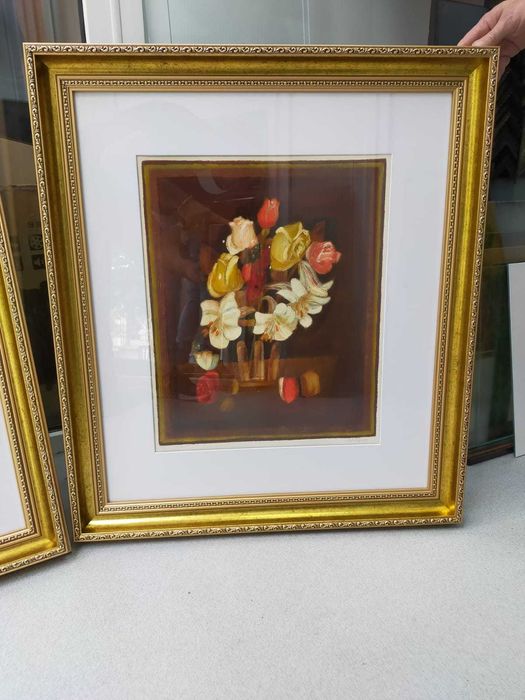 Corneliu Petrescu-colectie 5 tablouri, semnate, ulei, tehnica mixta