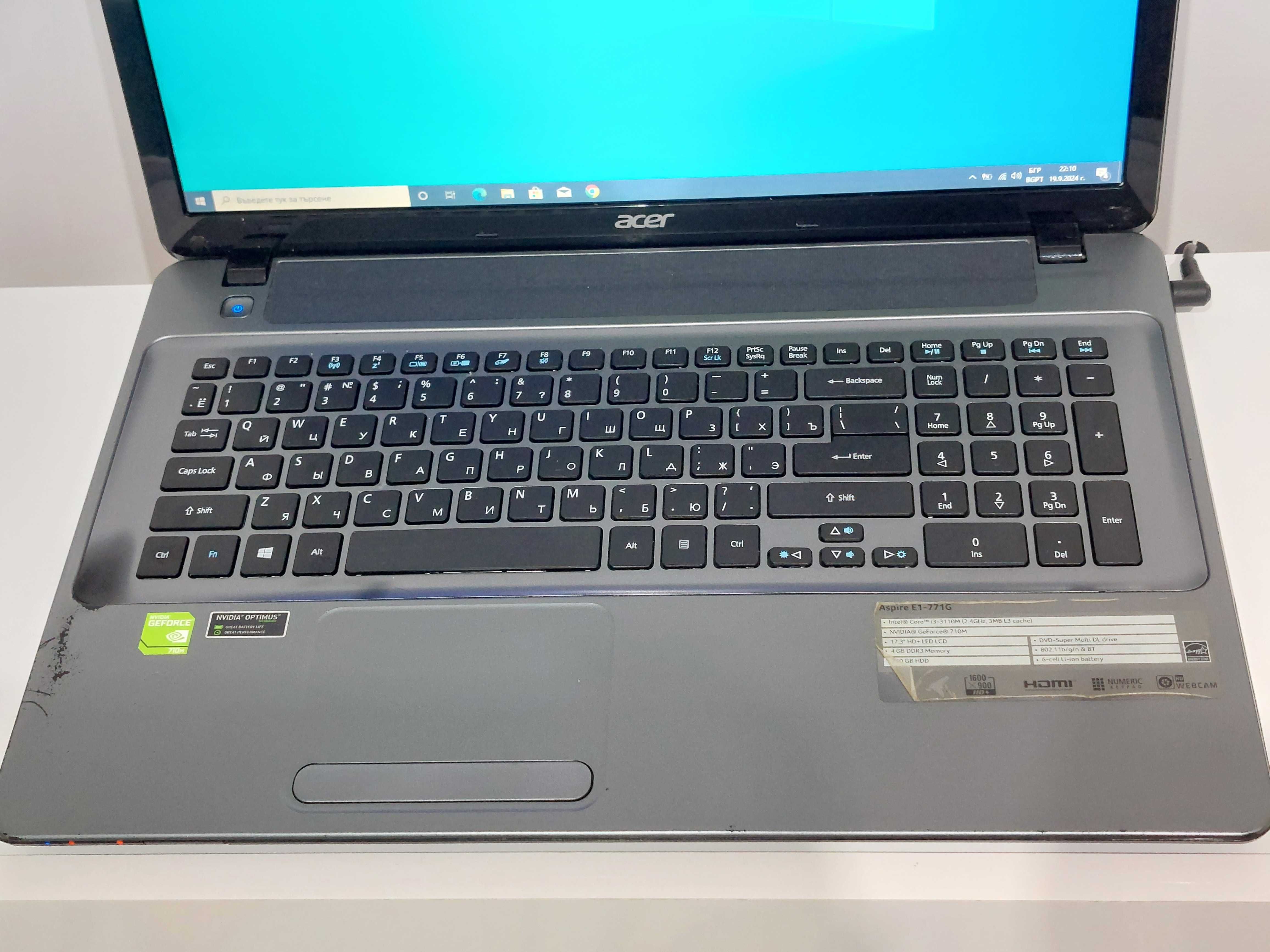 4GB RAM i3-3110m 17.3" лаптоп Acer Aspire E1-771G 240GB SSD | Nvidia