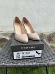 Pantofi cu toc piele beige