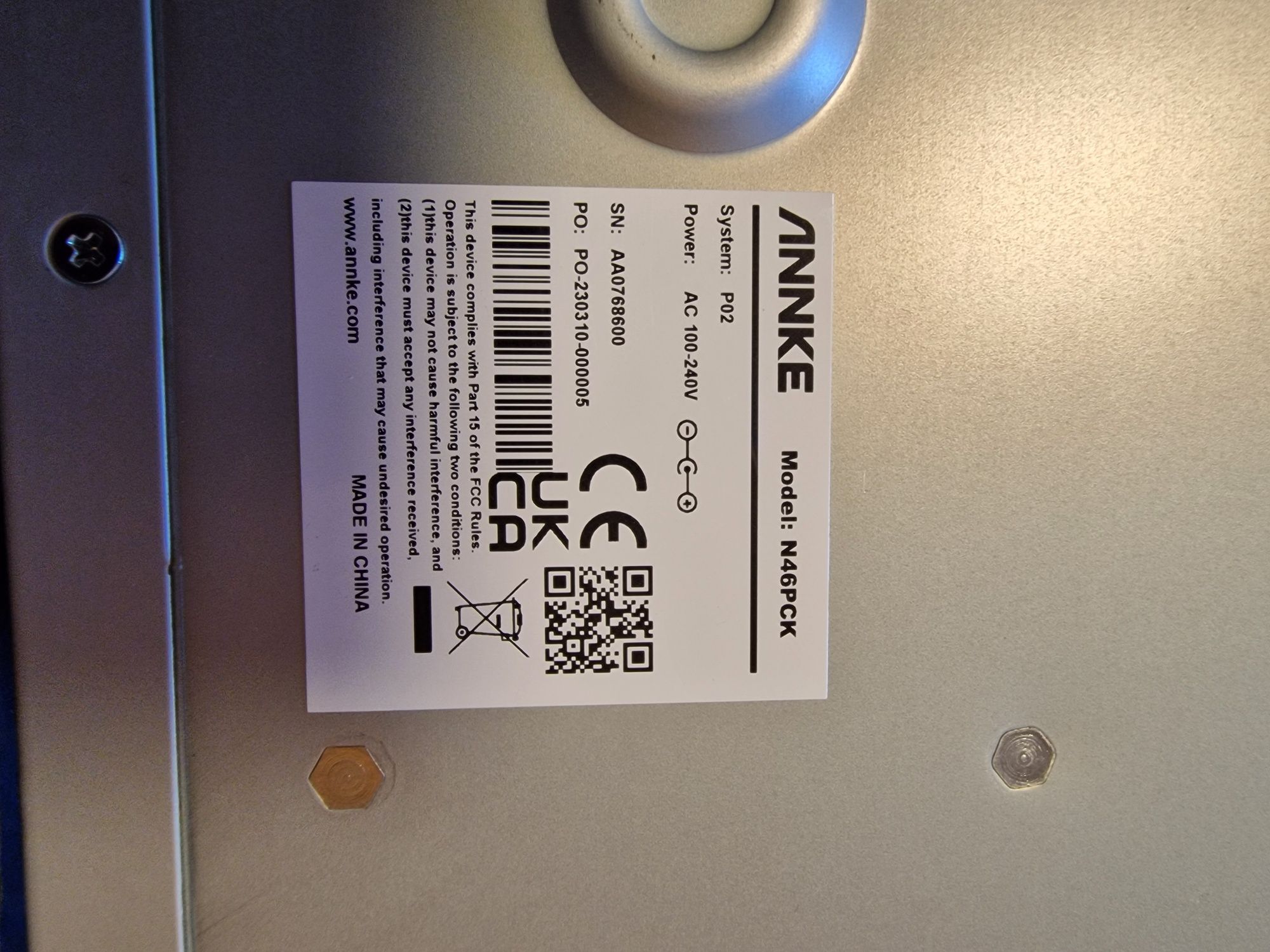 Комплект 4K Annke NVR 4TB + 8 камери I91BL