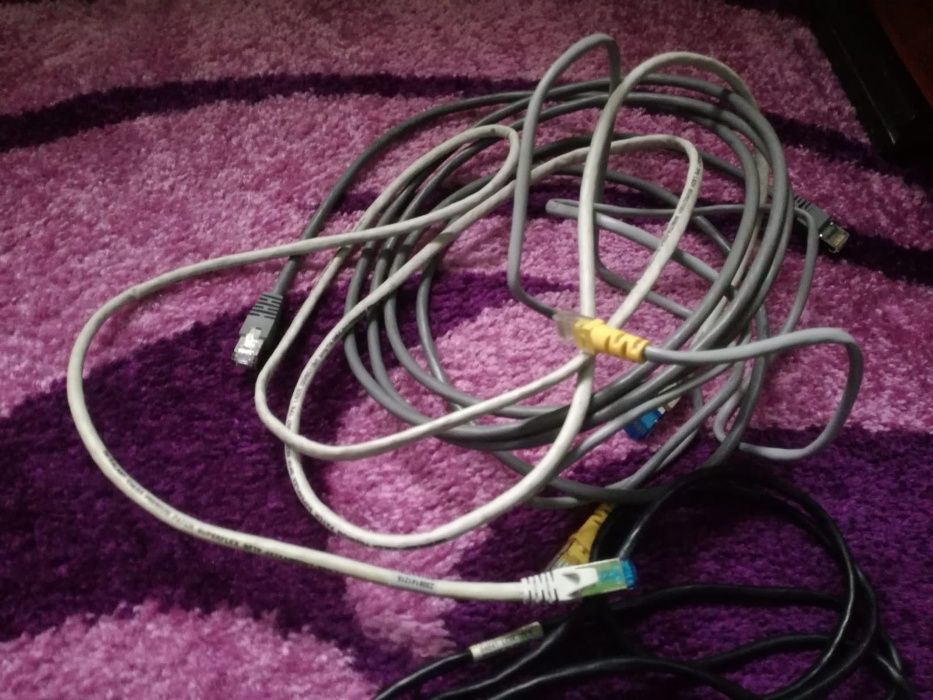 Cablu de retea, UTP Ethernet CAT 5, de la router la PC sau TV Smart