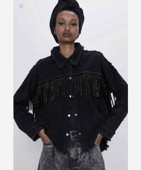 Джинсовая куртка рубашка Зара Zara