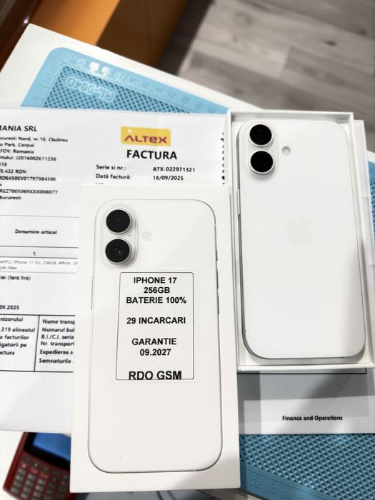 Iphone 17  256gb Ca NOU/Garantie 09.2027/Factura Altex