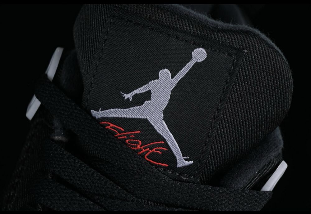 Air Jordan 4 Retro Black Canvas Full Box SE