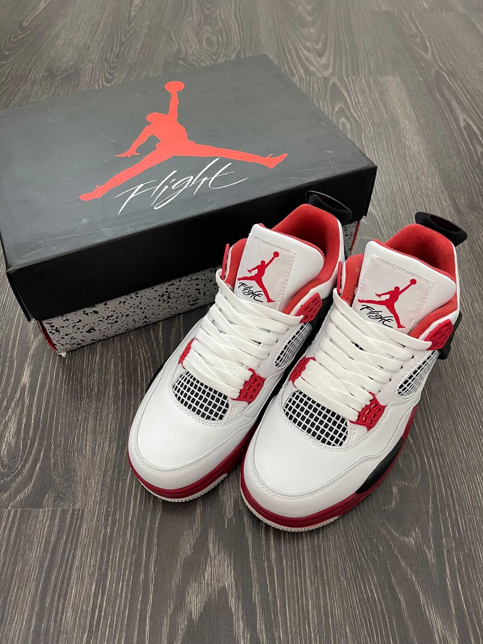 Nike Jordan 4 Retro Red Fire / Adidasi Premium / Full Box