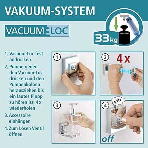 Raft de baie Quadro, Vacuum-Loc, 2 nivele |WNK 198209 Transparent