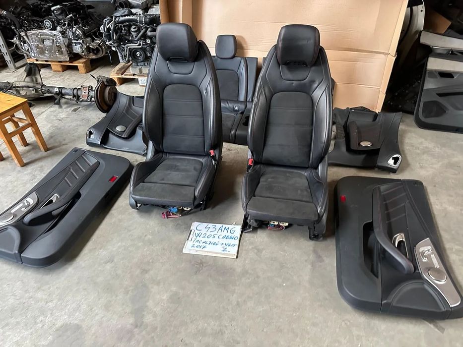 Interior de piele cu încălzire și ventilatie Mercedes C43 AMG cabrio 2017