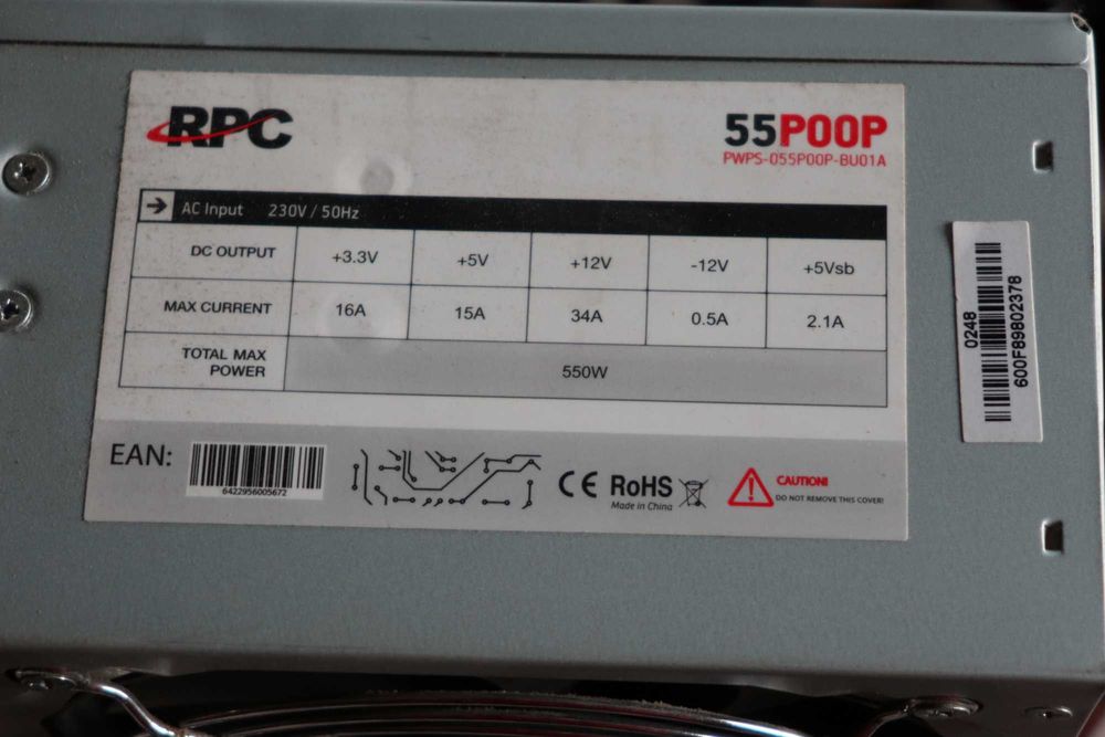 Procesor I5 7400, cooler, sursa, placa video