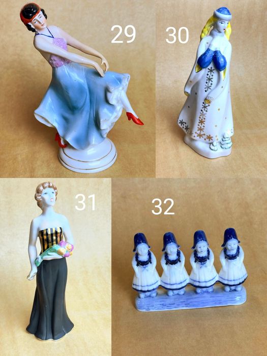 Фарфоровая статуэтка девушка лфз зхк Дулево гжель ТФЗ
