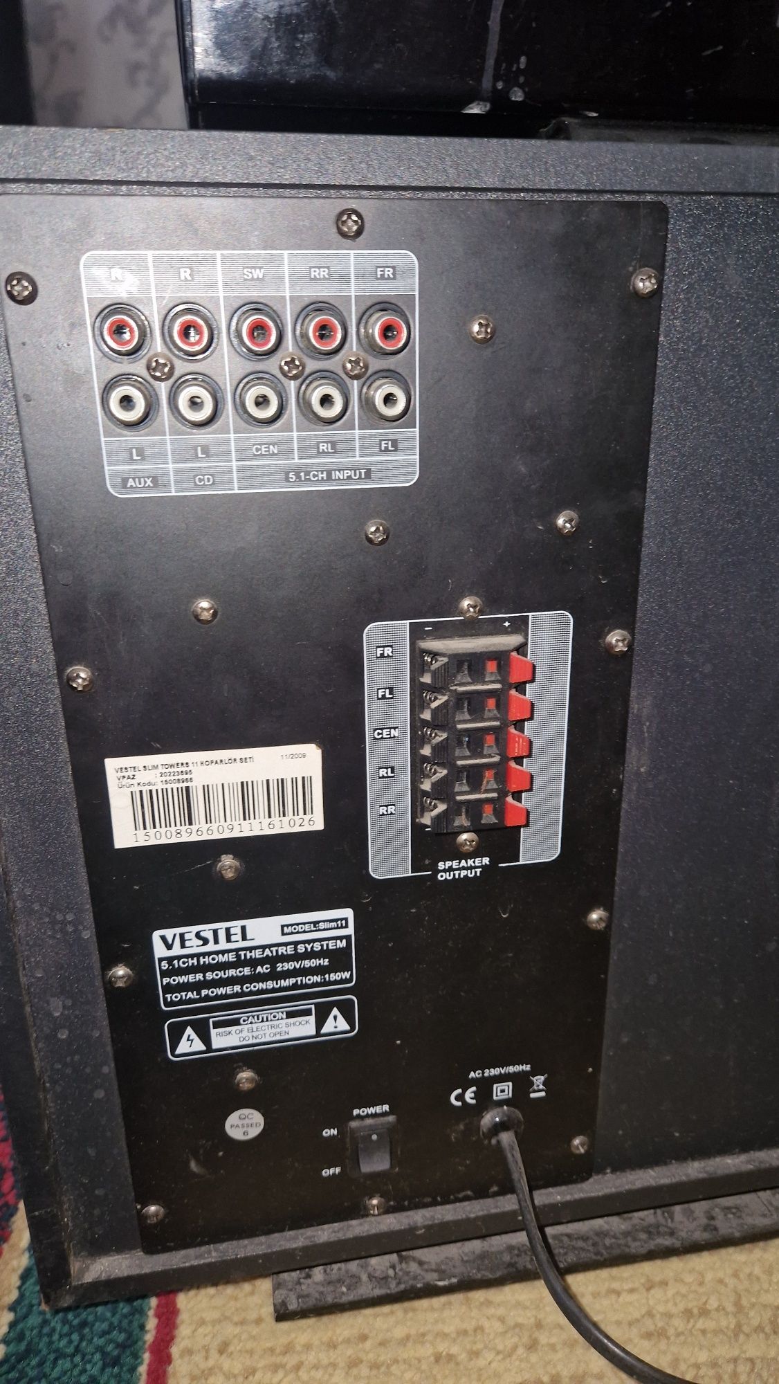 Vestel Slim Towers 11 Aktif 5.1 Sinema sistemi Kalonka sotiladi
