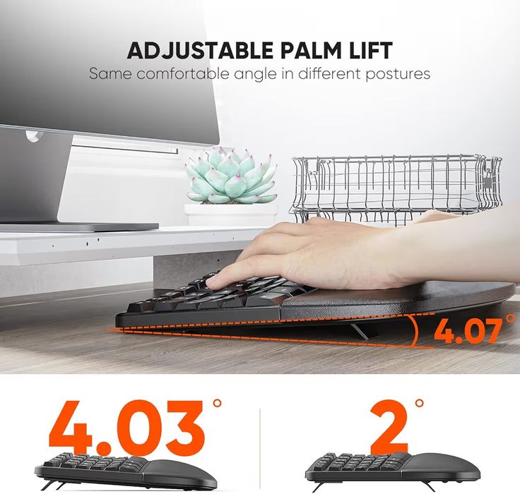 MEETION Ergonomic Wireless Split Keyboard + Vertical Mouse