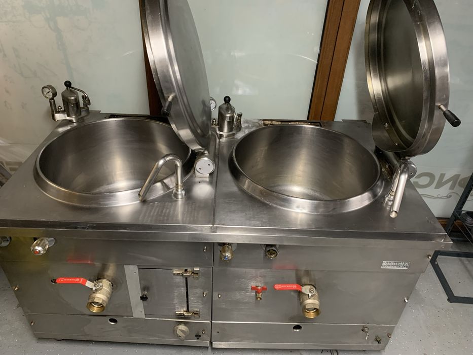 Marmita industriala dubla din inox profesionala ,stare foarte buna