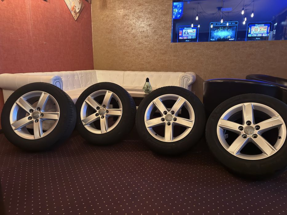 Set jante aluminiu cu anvelope vara , Audi A3, 205/55/r16