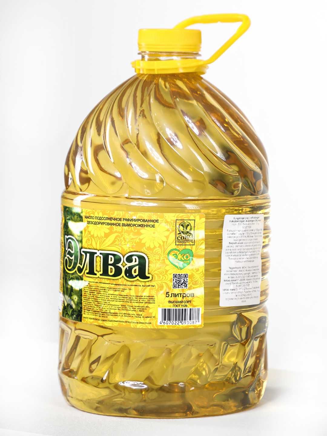 Масло ЭЛВА рафинированное и нерафинированное