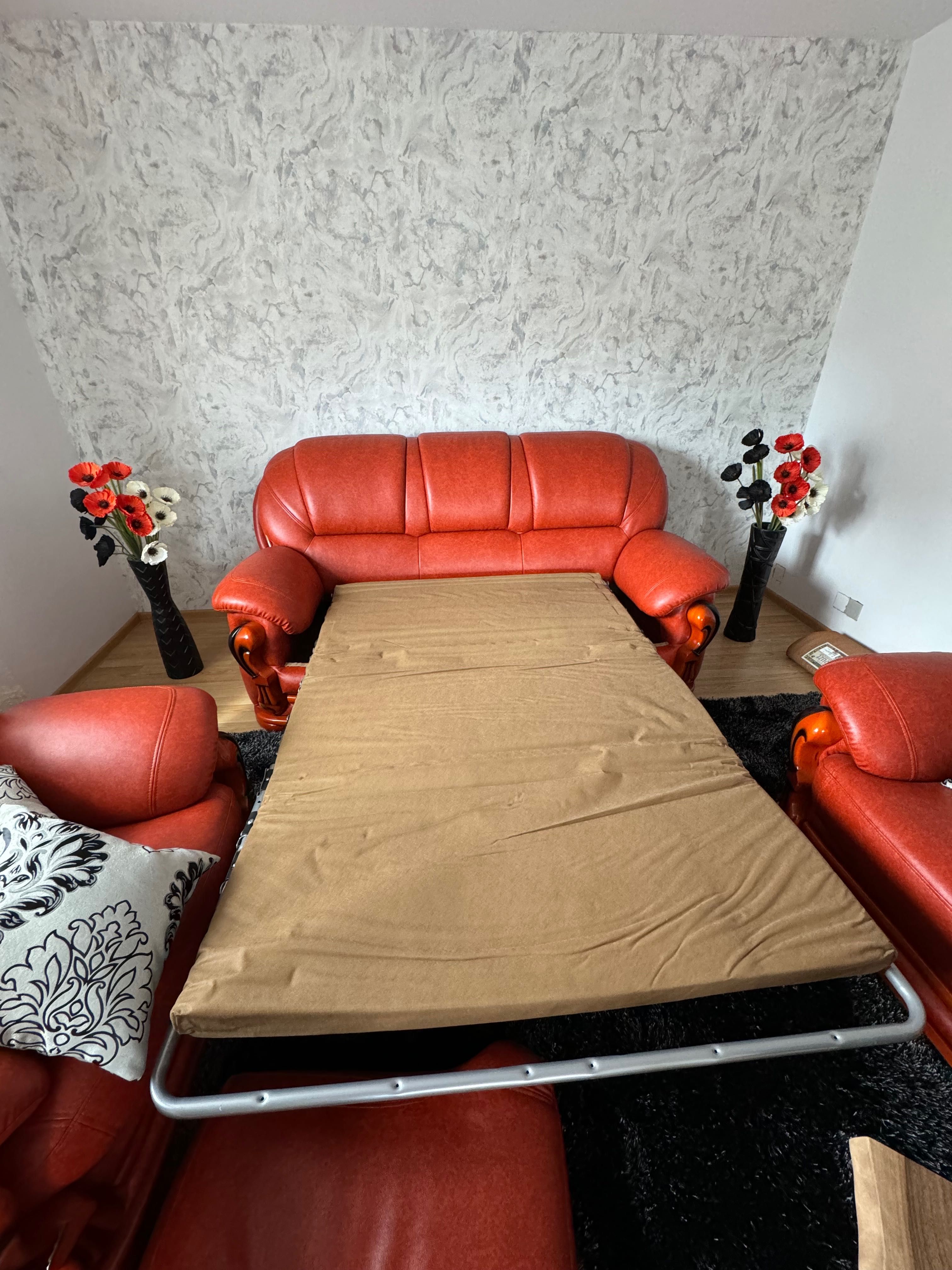 Set canapea extensibilă + 2 fotolii, NOI, nefolosite