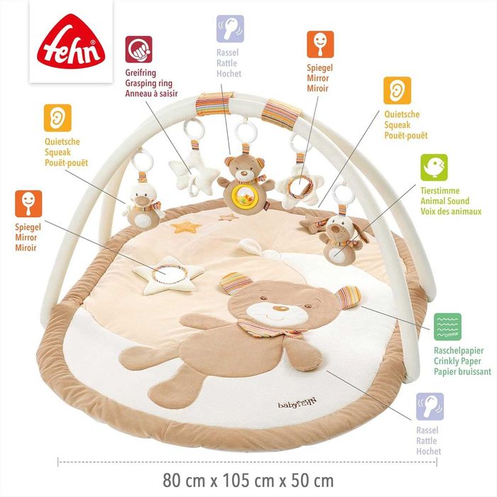 Covoras educational, Fehn, 80 x 105 cm, Multicolor